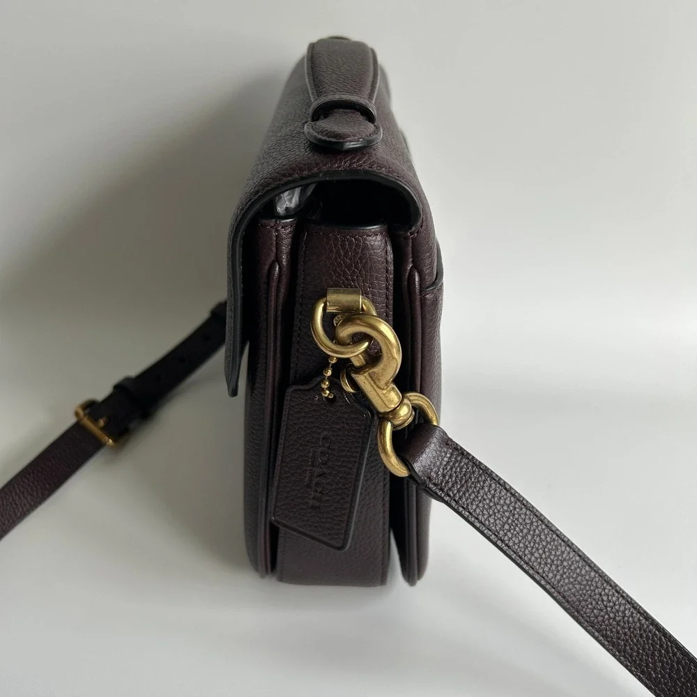 Coach Cassie Crossbody Bag Oxblood Polished Pebble Leather 68348